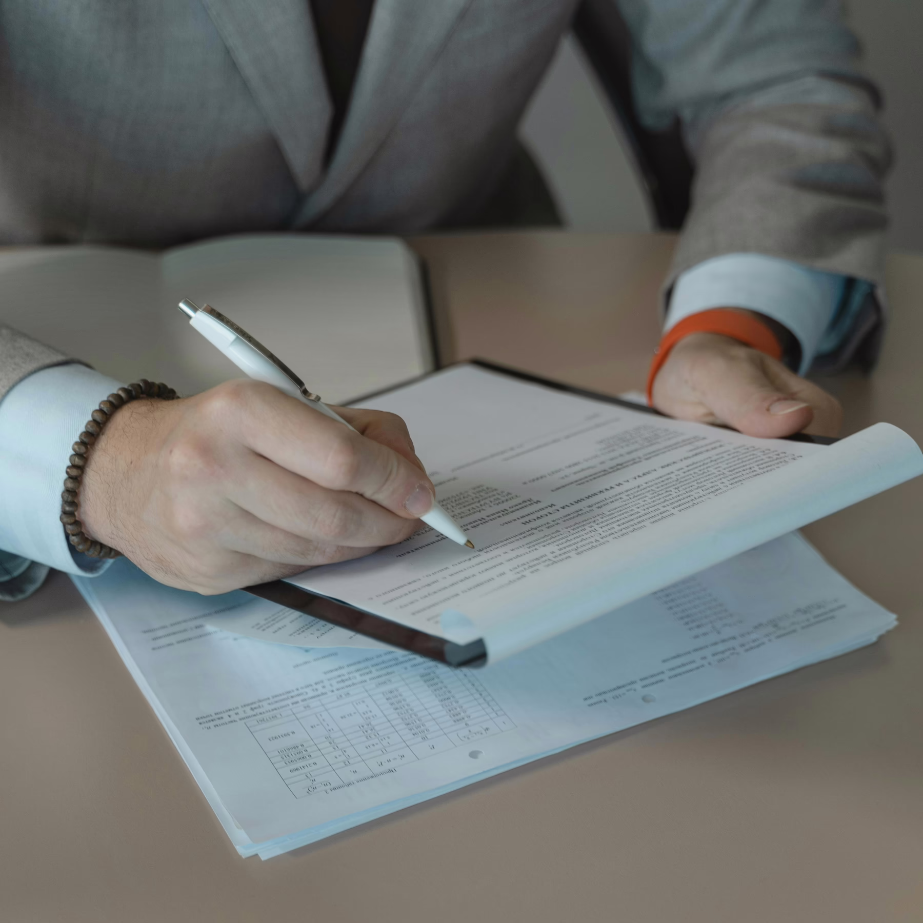 business man checking hr compliance