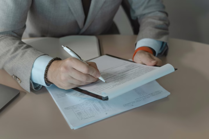 business man checking hr compliance