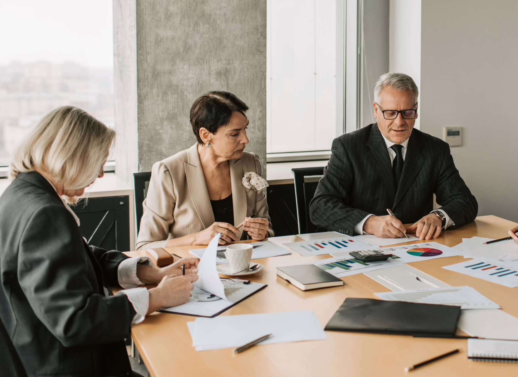 employees communicating in a meeting