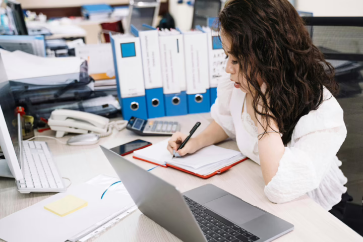 hr professional working at her desk